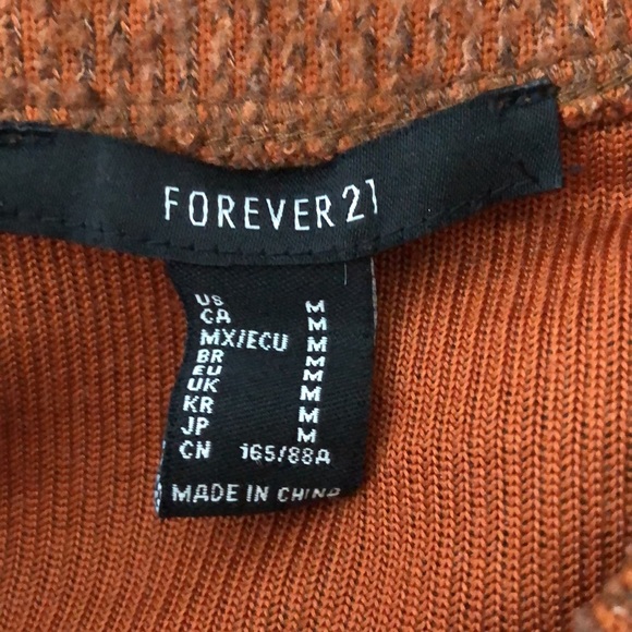 Rust Burnt Orange Long Sleeve Sweater - Picture 3 of 4